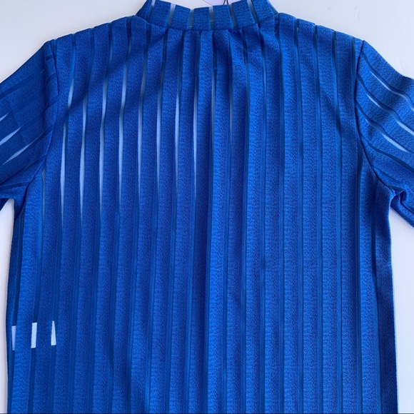 Zara Blue See Through Shirt - Picture 6 of 7